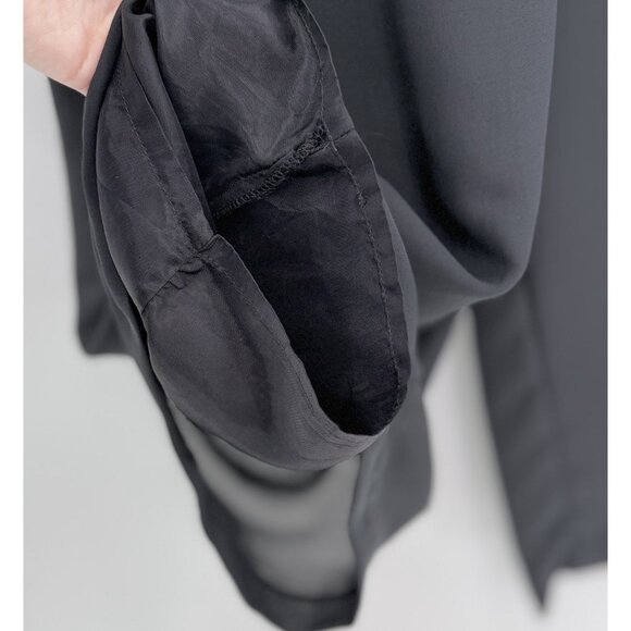 Vtg BCBG Sportswear High-Rise Wide Leg Lined Black Dress Pants Pants Sz 2 USA - Picture 5 of 10